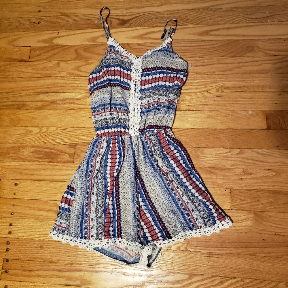 Aztec print romper